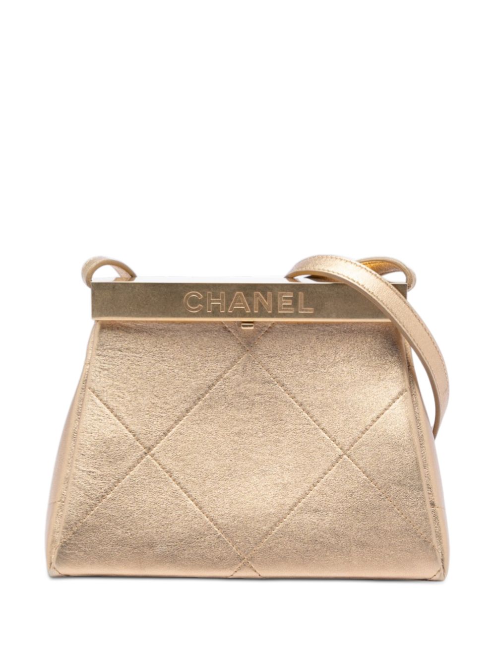 2019 Small Calfskin Kiss Lock Frame Bag crossbody bag