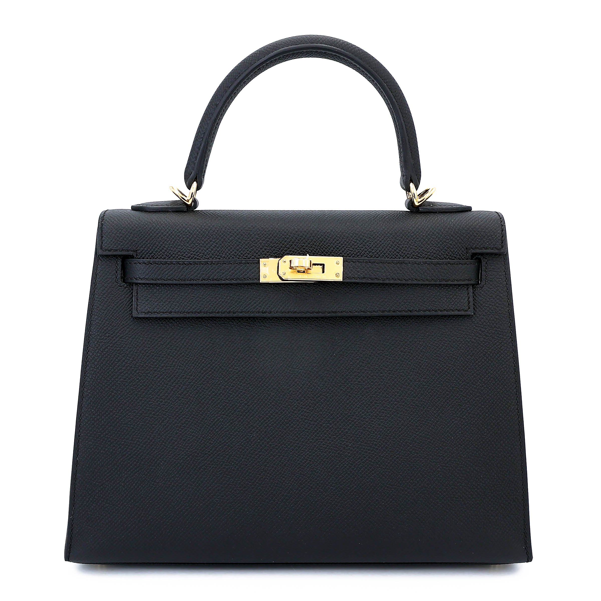 Brand New ( Rank N ) HERMÈS Kelly 25 Sellier Noir (89) Epsom Gold hardware G (2026)