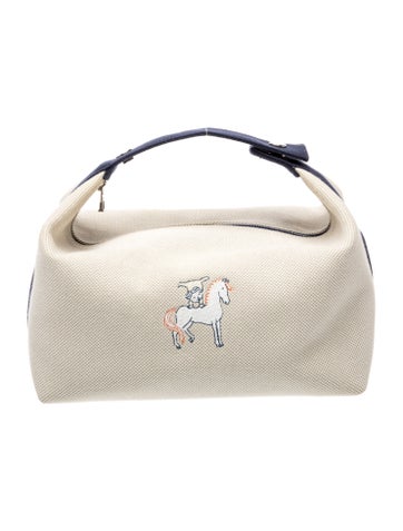 Hermes Large Toile Bride-a-Brac Cabriole Case
