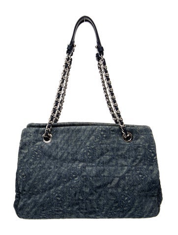 Denim Camellia Tote