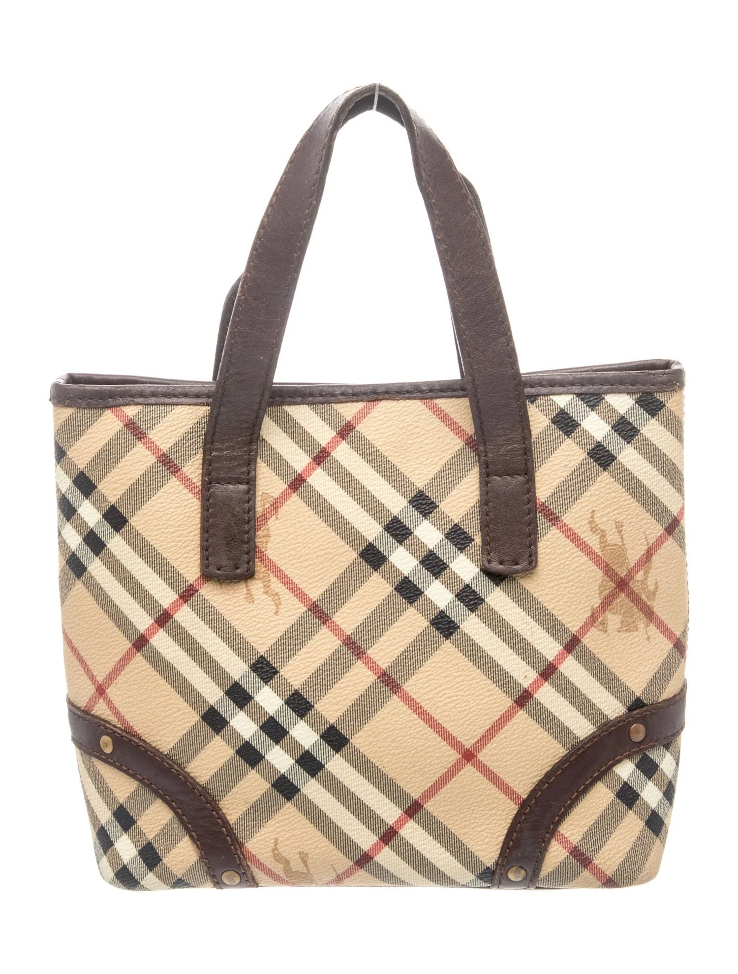 Haymarket Check Top Handle Bag Vintage