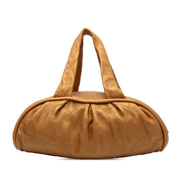 Small Quilted Metallic Calfskin Le Marais Bowler Bag