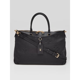 Louis Vuitton Black Monogram Giant Empreinte Leather Trianon MM NM Bag