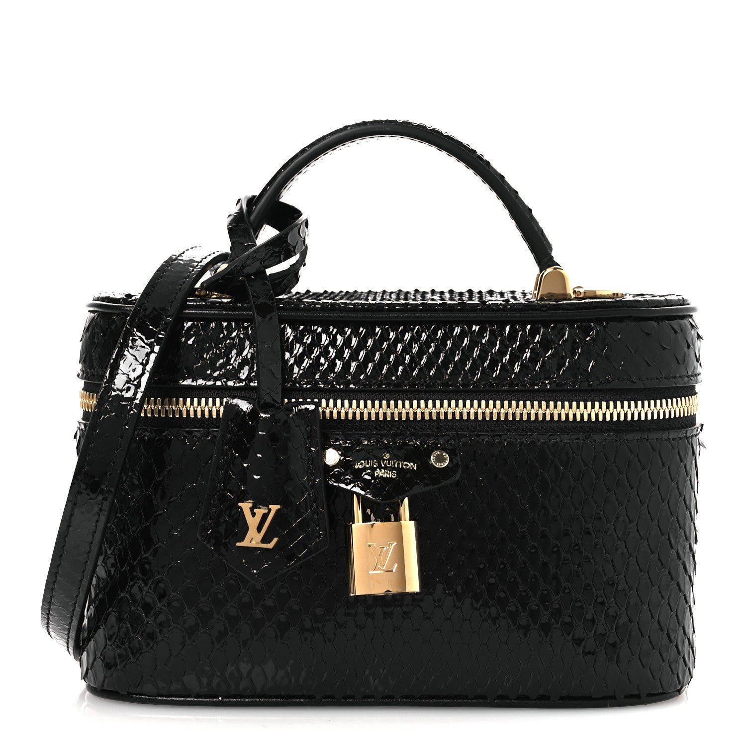Louis Vuitton Louis Vuitton Snakeskin Vanity Pouch Black