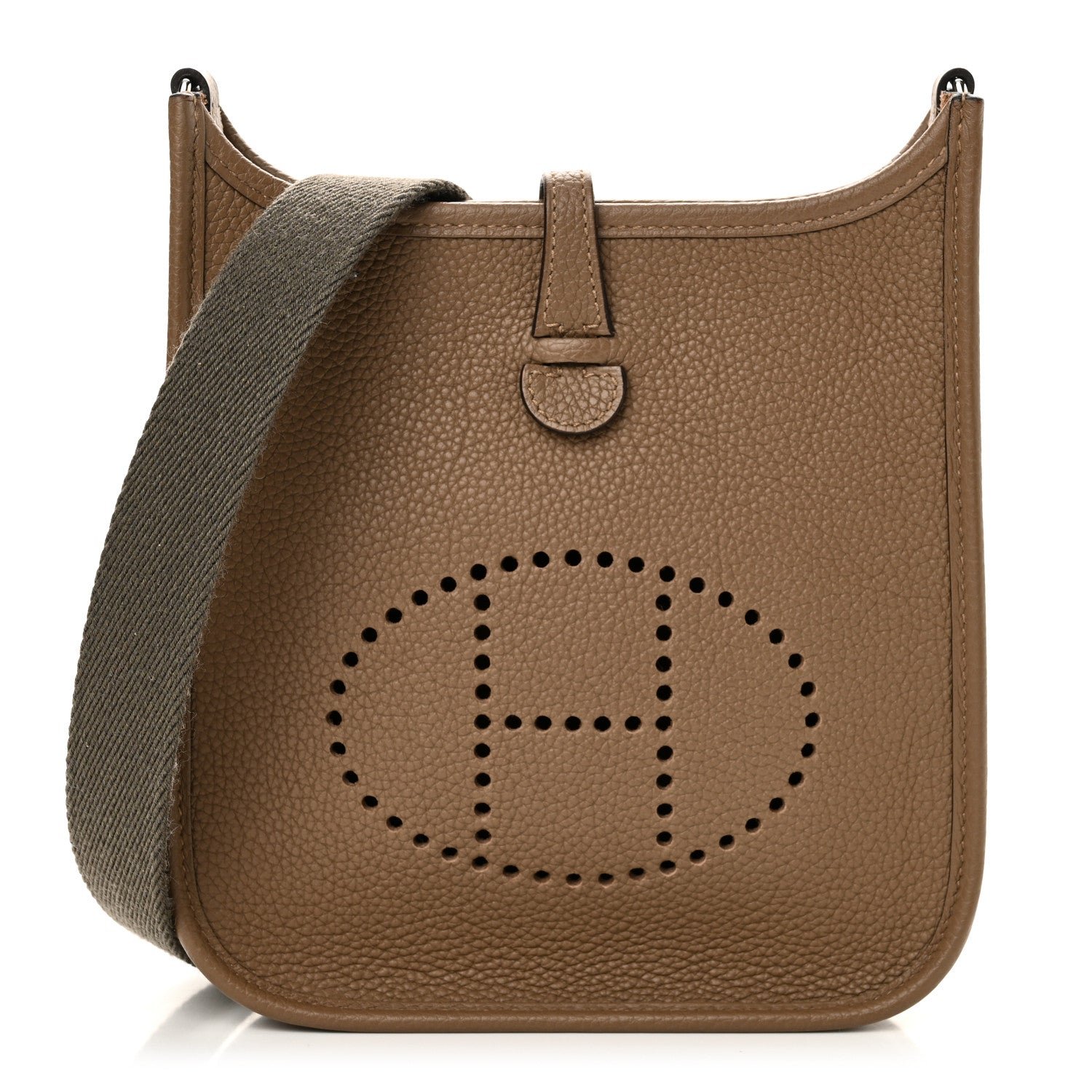 Hermes Taurillon Clemence Amazone Evelyne TPM Beige De Weimar Gris Etain