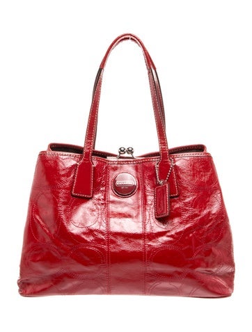 Patent Leather Top Handle Bag