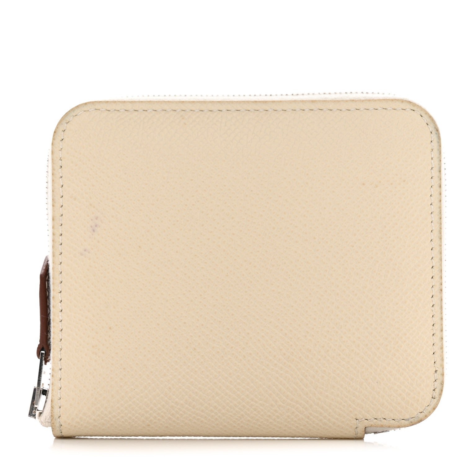 Hermes Epsom Silk'In Compact Wallet Craie Caban Jaune Ambre