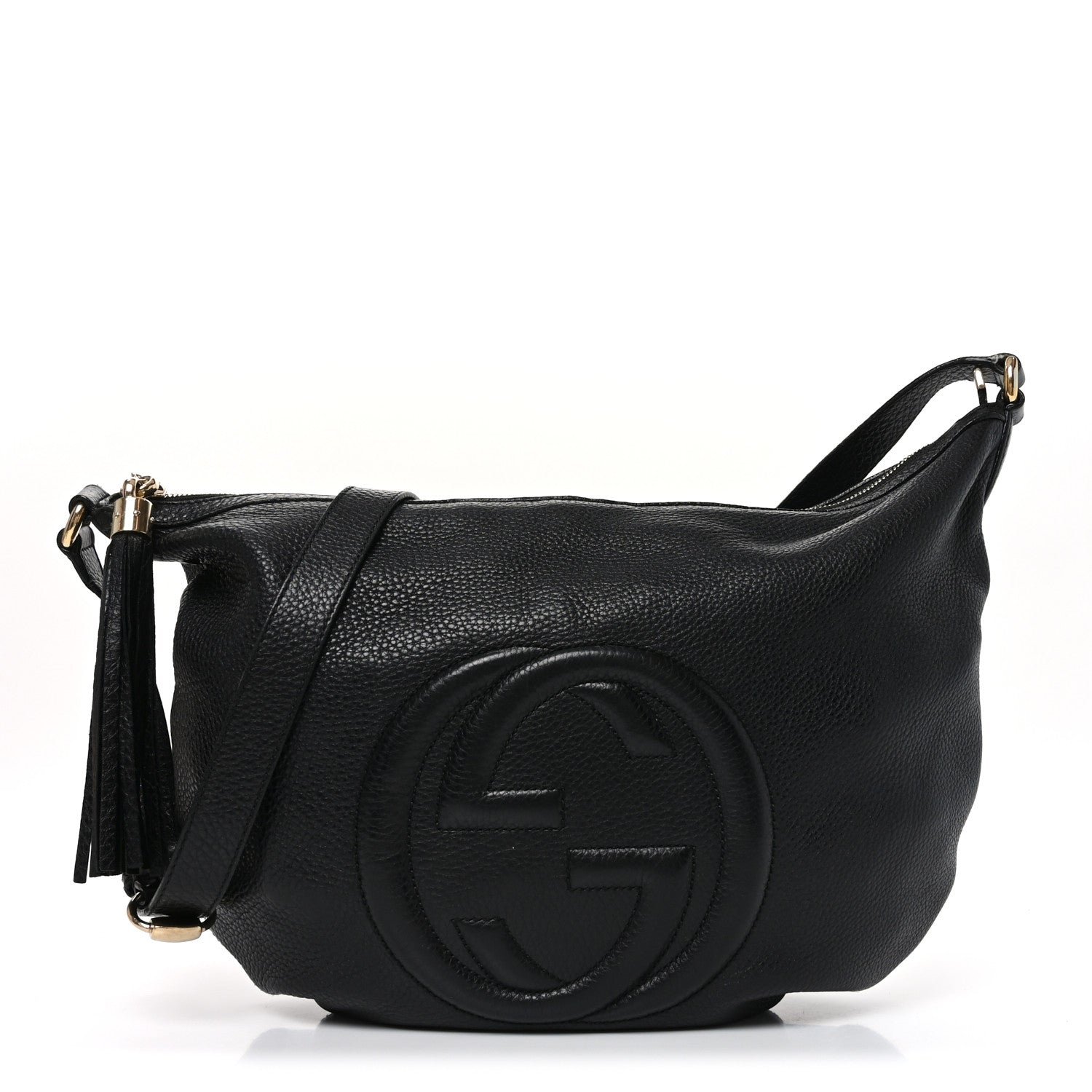 Gucci Pebbled Calfskin Medium Soho Hobo Black