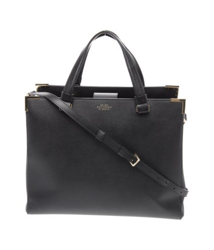 Smythson Leather Top Handle Bag