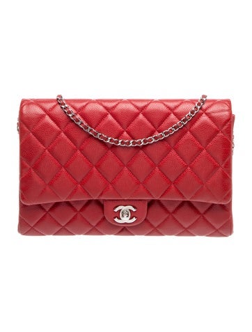 Classic Quilted Flap Clutch w/ Chain