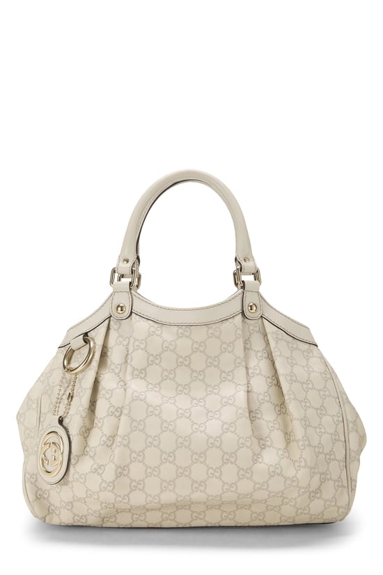 White Guccissima Sukey Tote