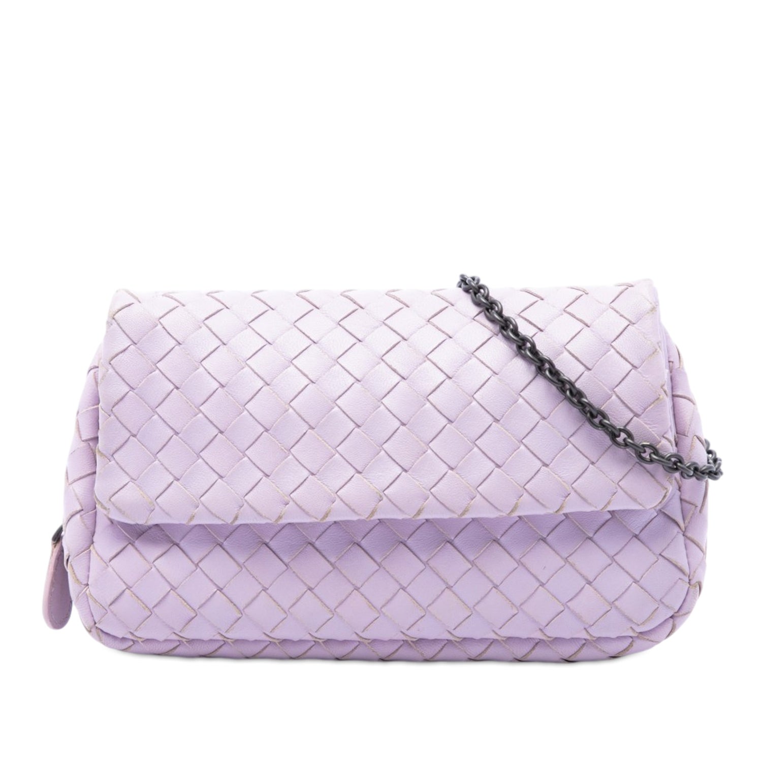 Leather Mini Nappa Intrecciato Expandable Chain Flap Crossbody