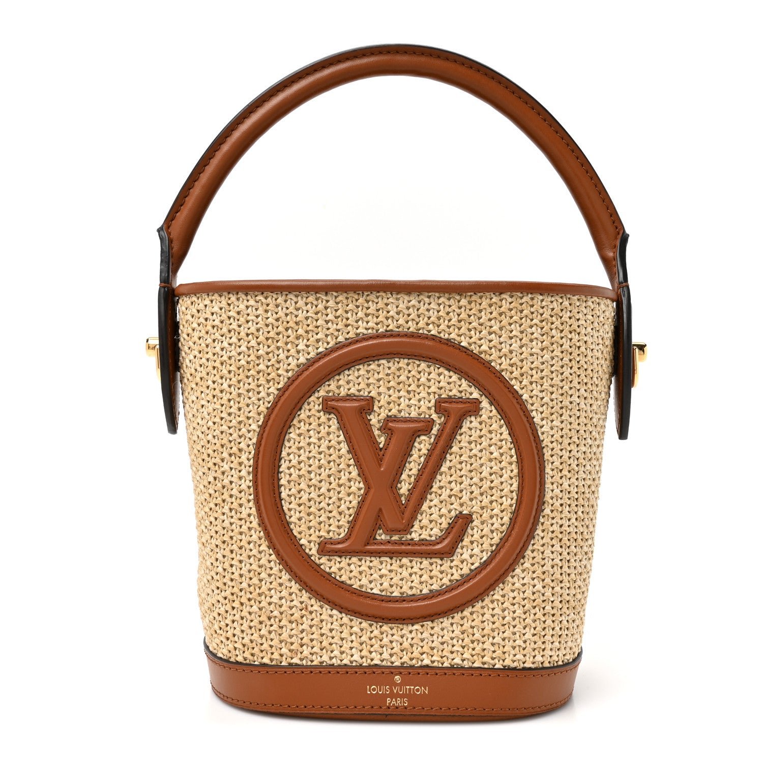 Louis Vuitton Raffia Petit Bucket Caramel