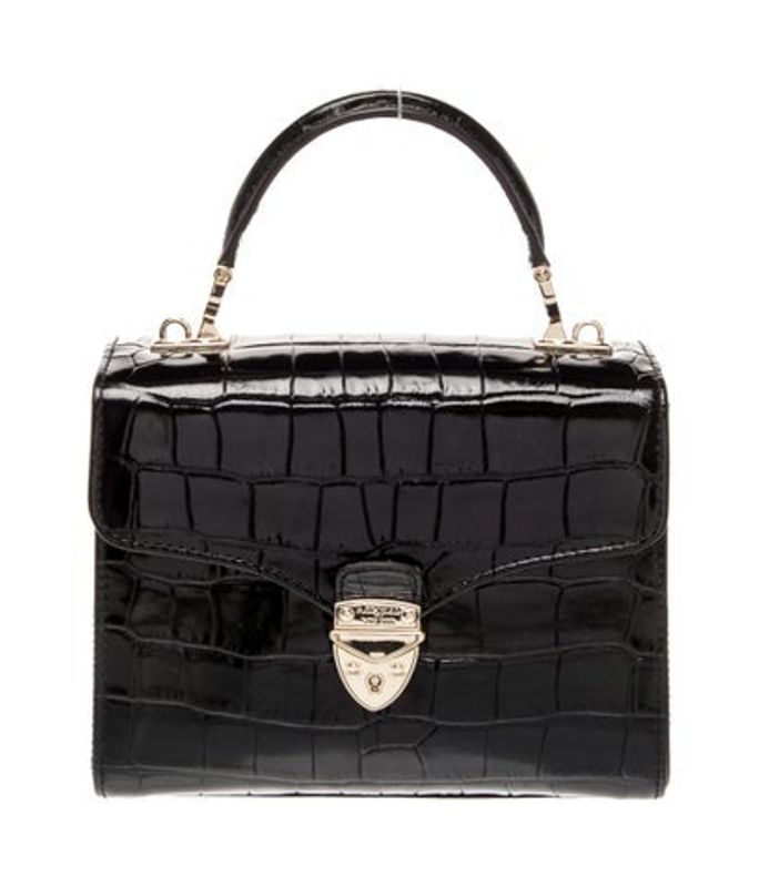 Aspinal of London Of London Embossed Leather Top Handle Bag