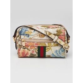Gucci Gucci Multicolor Coated Canvas Ophidia Water Flora Mini Crossbody Bag