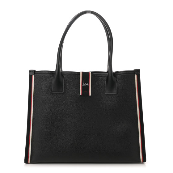 Christian Louboutin Grained Calfskin Large Nastroloubi Tote Black