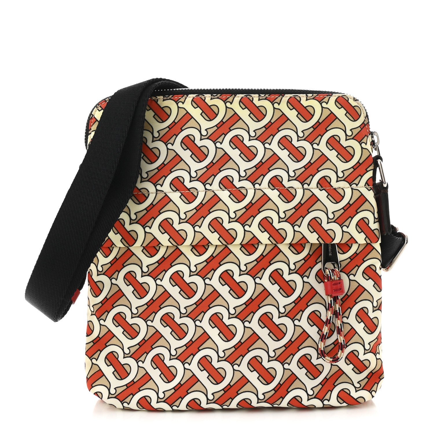 Burberry Nylon Monogram Crossbody Vermillion