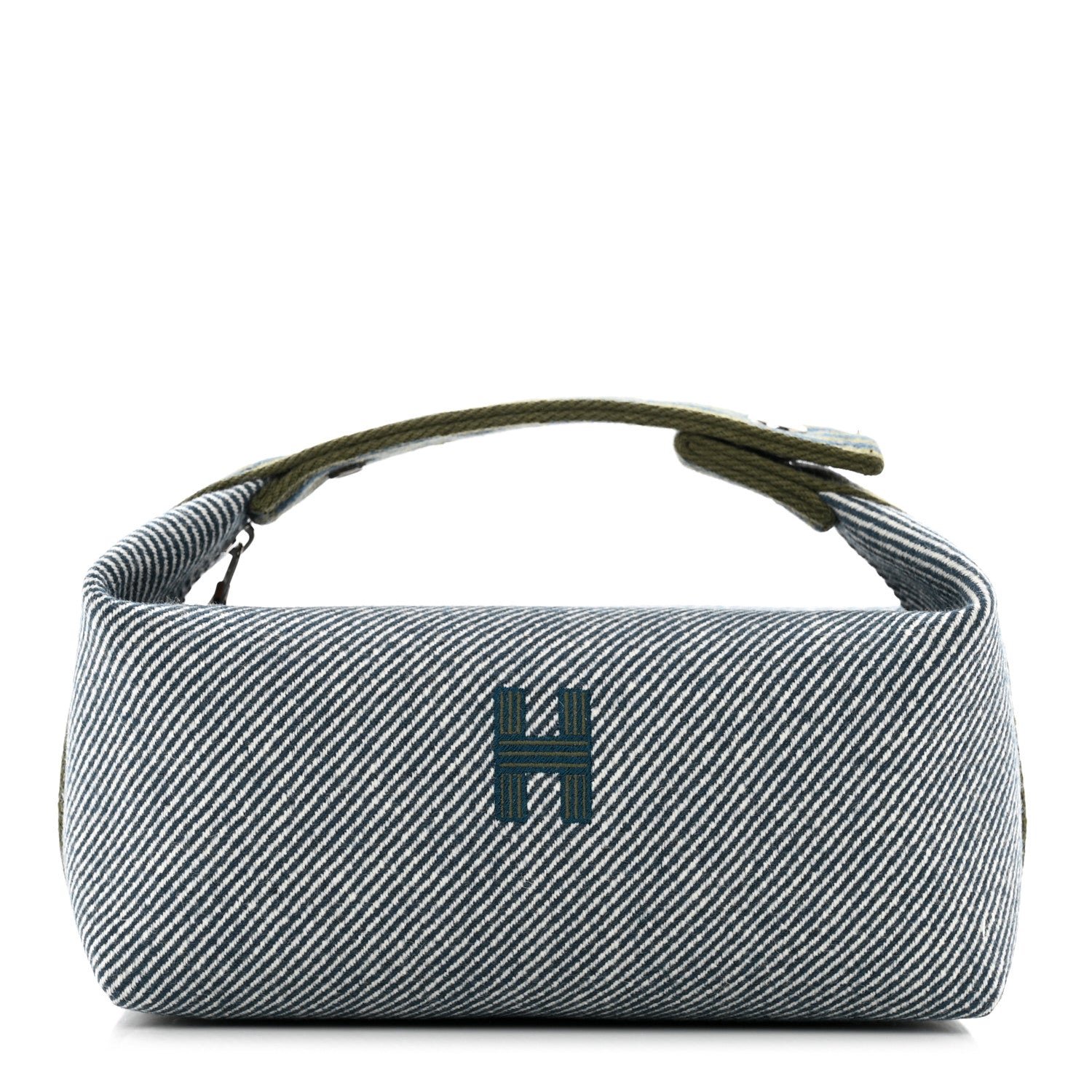 Hermes Canvas Small Bride-A-Brac H Natte Pouch Bleu Abysse