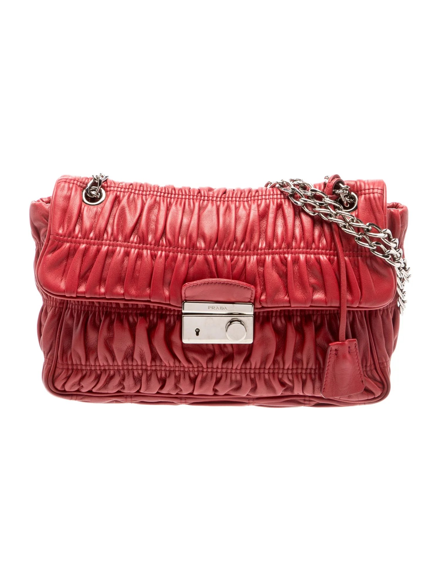 Nappa Gaufre Leather Shoulder Bag