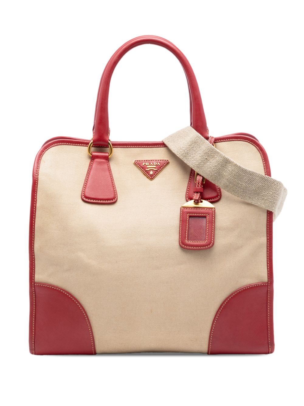 2013-2026 Saffiano Trimmed Canvas Canapa satchel