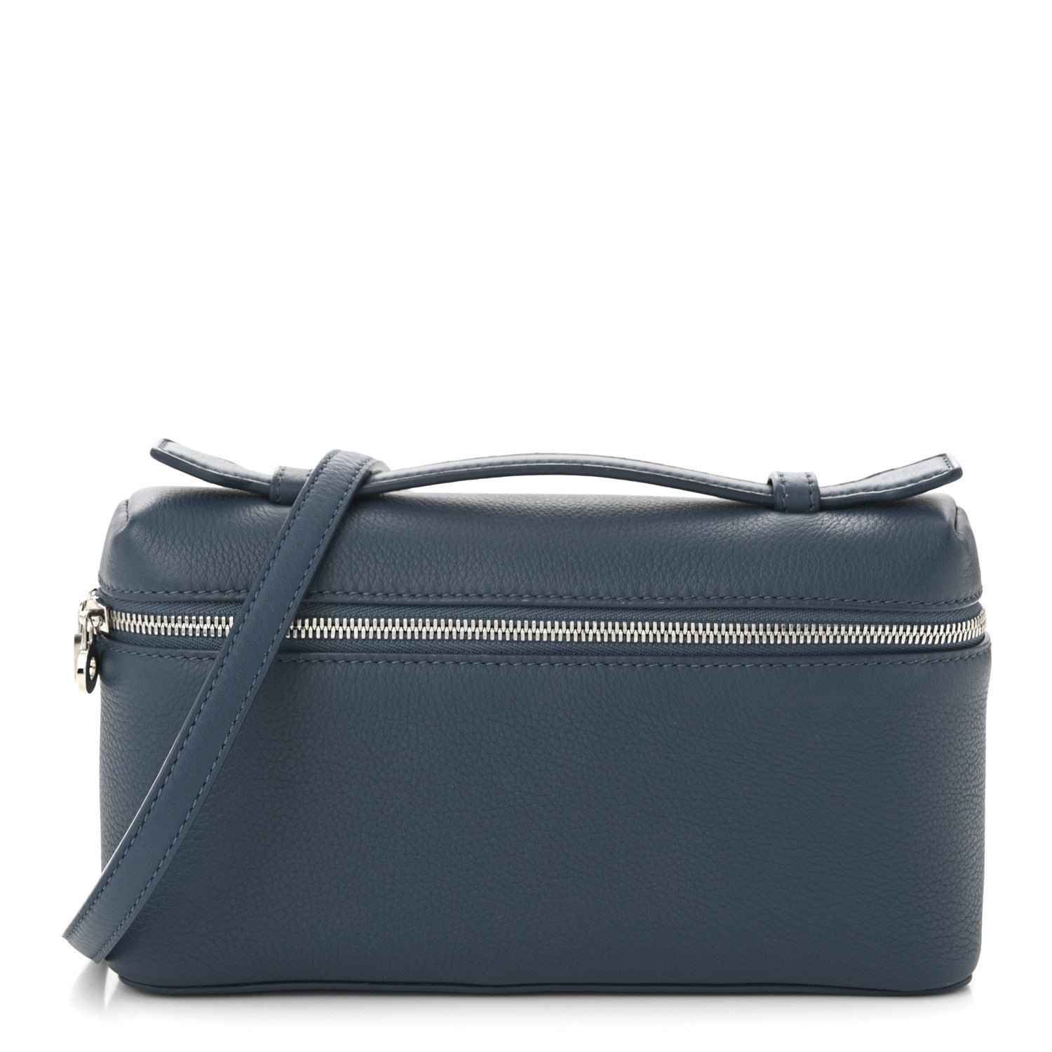Loro Piana Grained Calfskin L19 Extra Pocket Pouch Cloud Sky