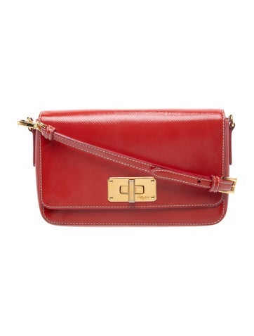 Saffiano Vernice Leather Crossbody Bag