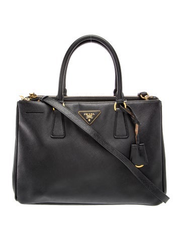 Saffiano Lux Leather Galleria Double Zip Medium
