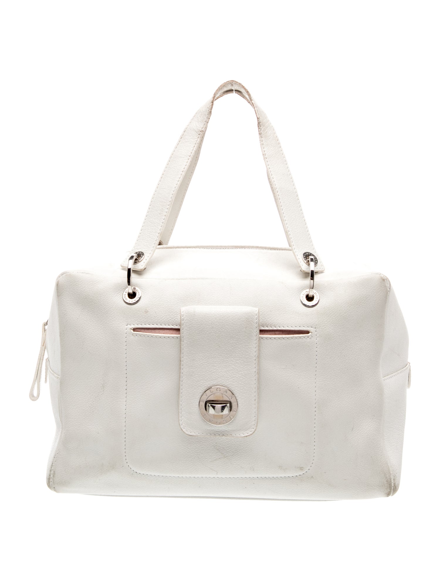 Bvlgari Leather Top Handle Bag
