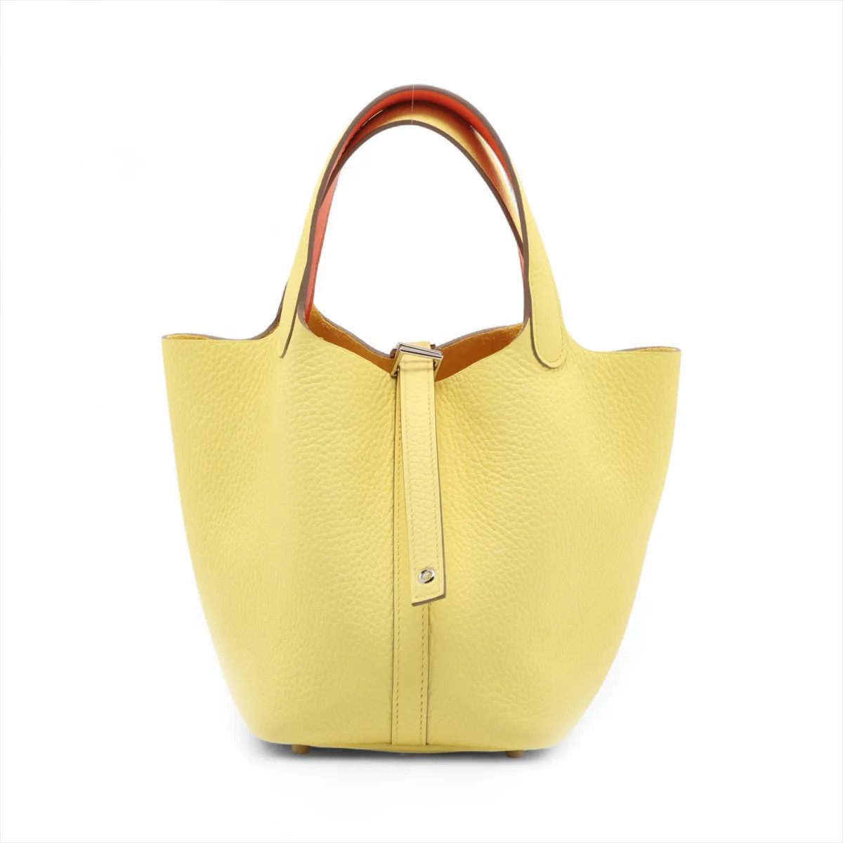 Hermès Picotin Lock 18 PM Eclat Taurillon Clemence × Veau Swift Limoncello x ora