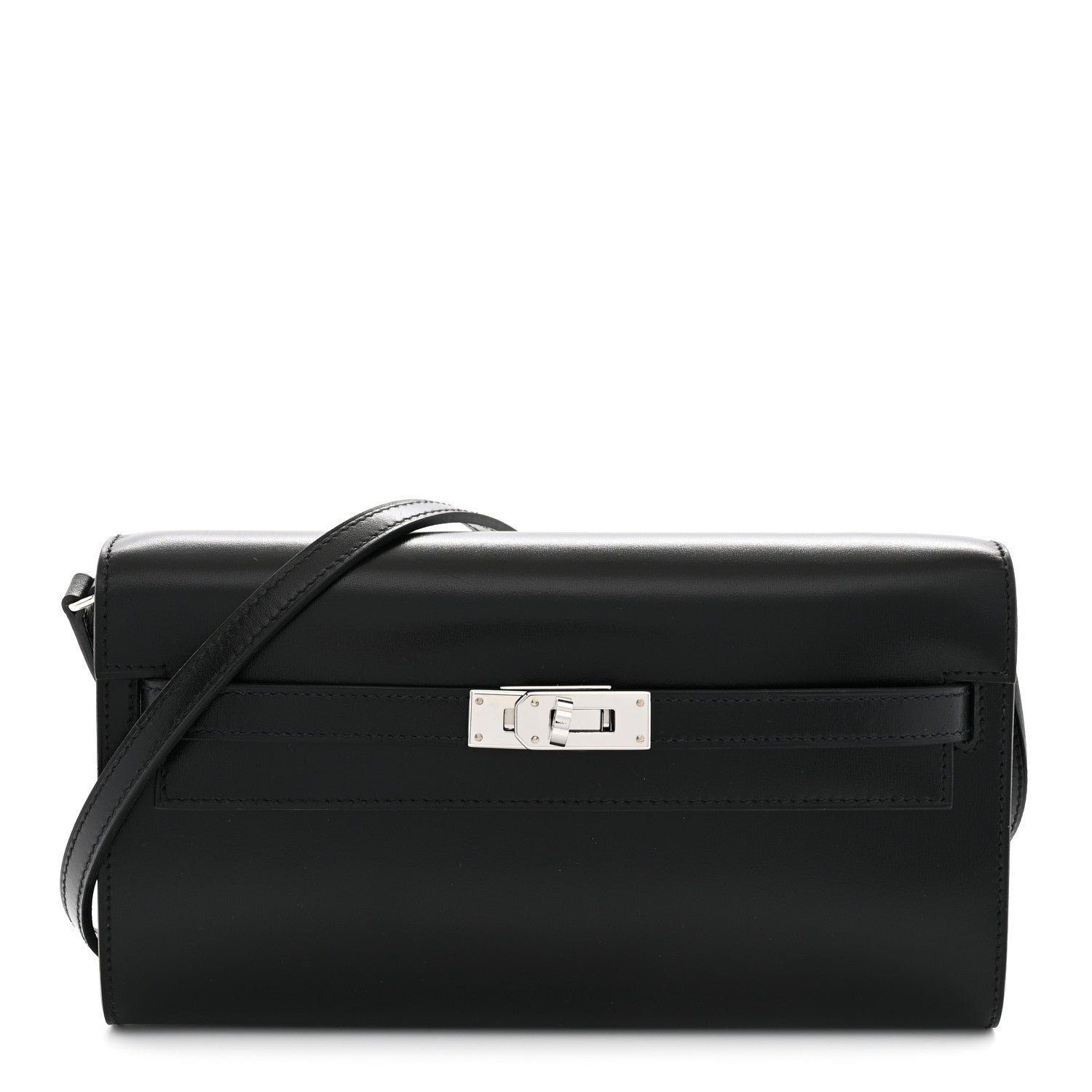 Hermes Box Kelly Wallet To Go Black