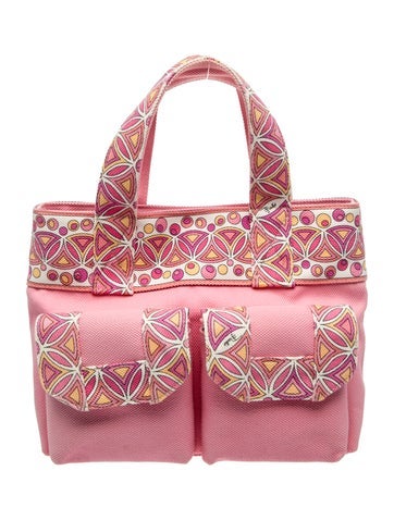 Emilio Pucci Canvas Top Handle Bag