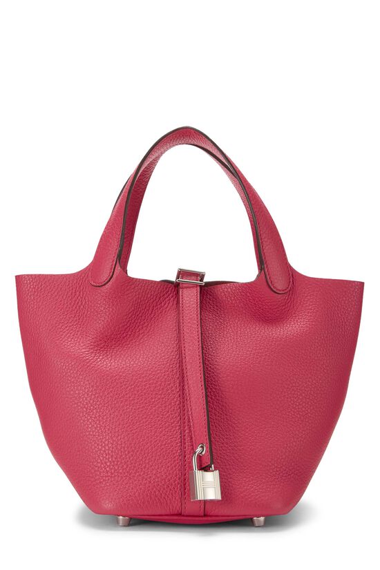 Hermès Rose Mexico Clemence Picotin Lock 18