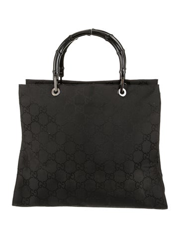 GG Nylon Top Handle Bag
