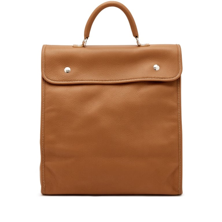 Goyard Brown Taurillon Saint Lucie Bag Silver Hardware