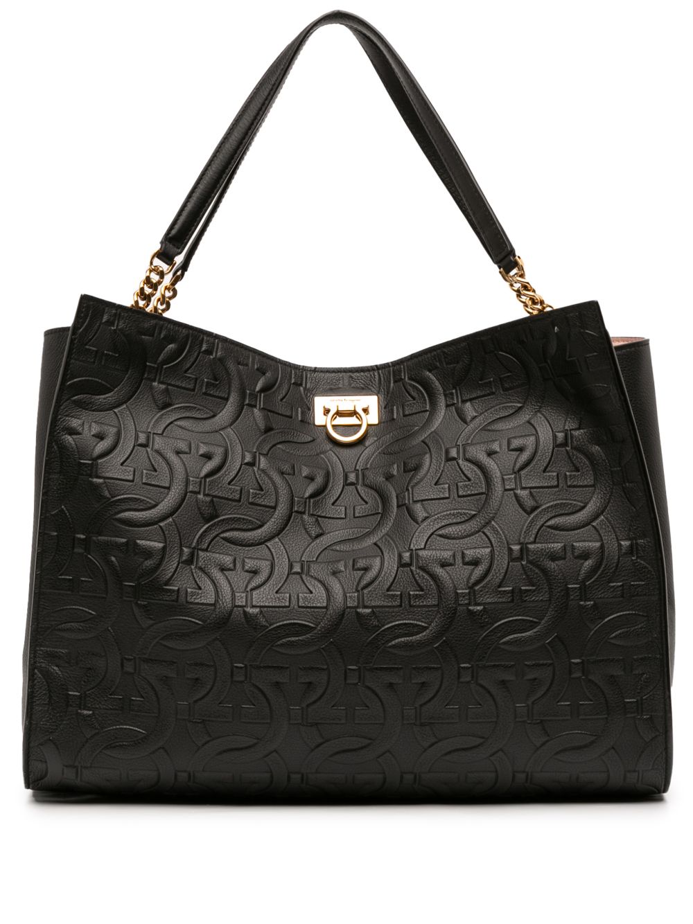 2020-2025 Gancini Embossed Calfskin Trifolio tote bag