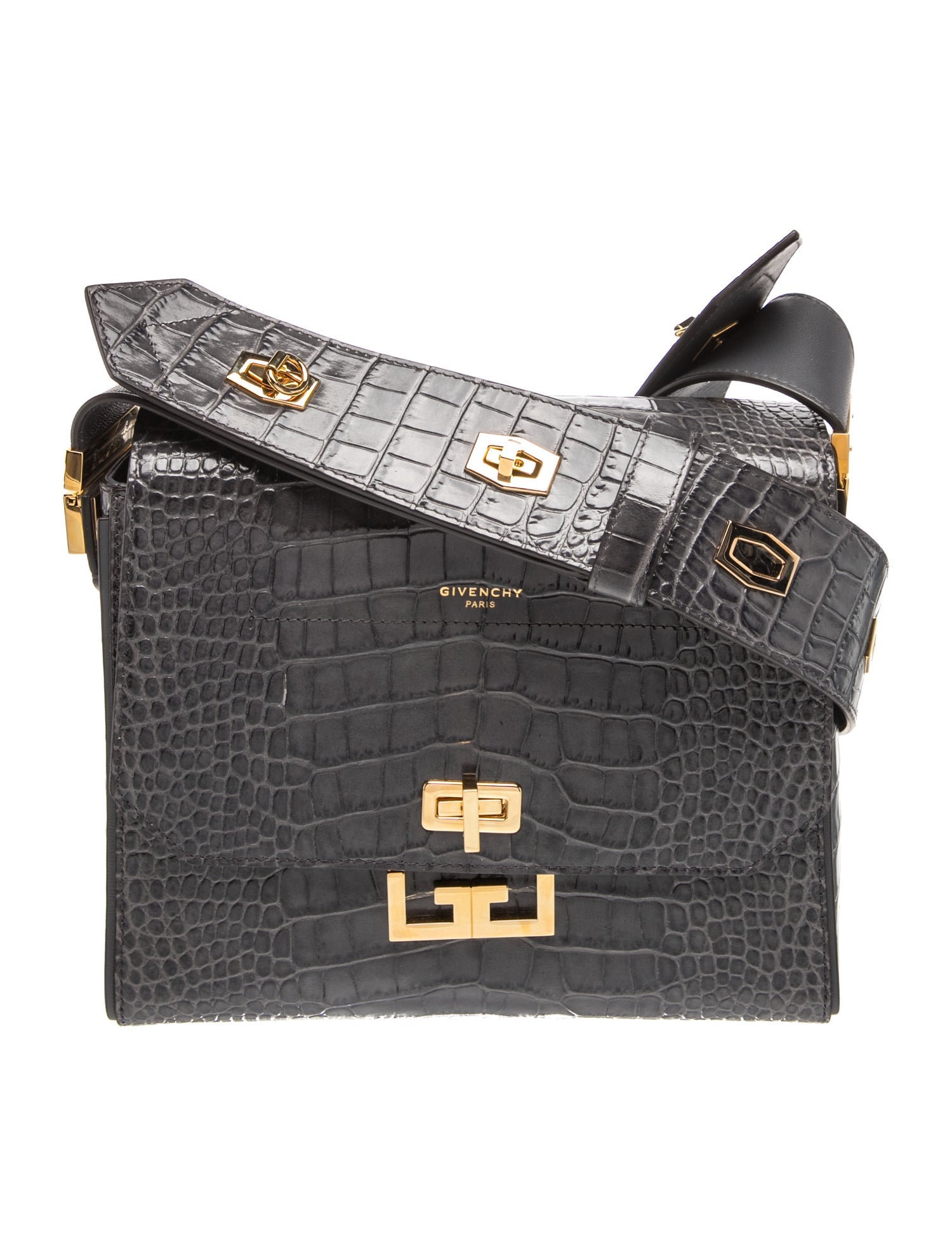 Embossed Leather Shoulder Bag