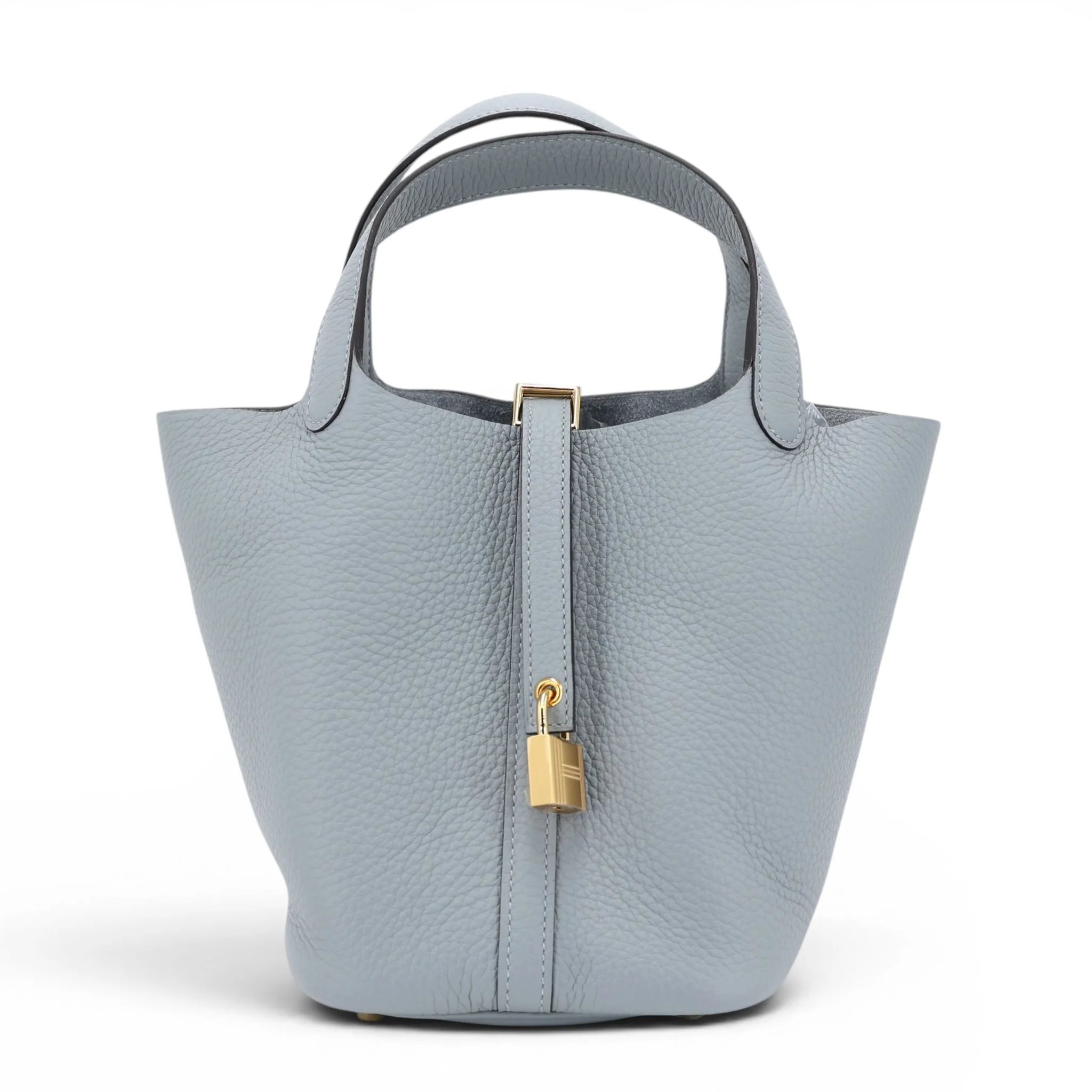 Brand New ( Rank N ) HERMÈS Picotin Lock PM Gris Pantin (P0) Clemence Permabrass hardware G (2026)