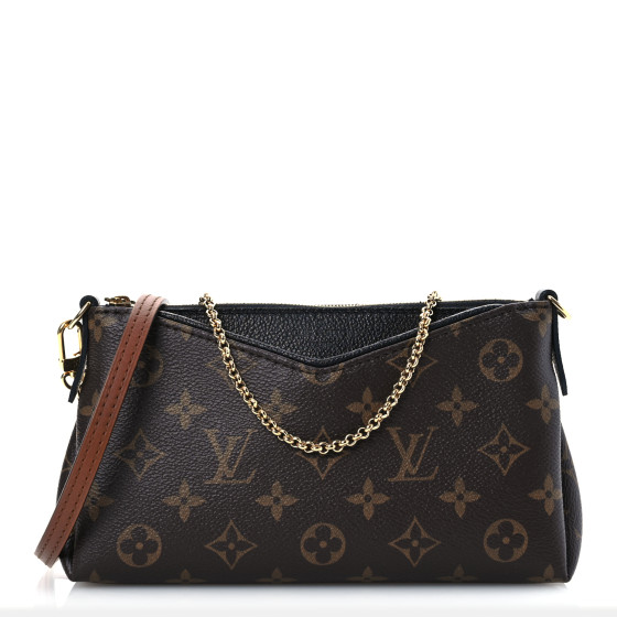 Louis Vuitton Monogram Pallas Clutch Black