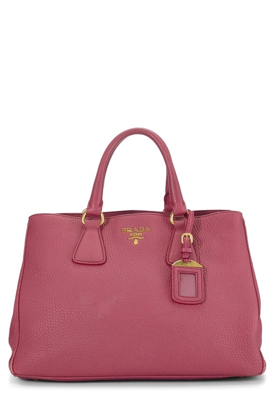 Pink Vitello Daino Convertible Handle Bag Medium