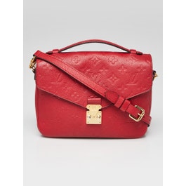 Louis Vuitton Louis Vuitton Scarlet Monogram Empreinte Leather Pochette Metis Bag