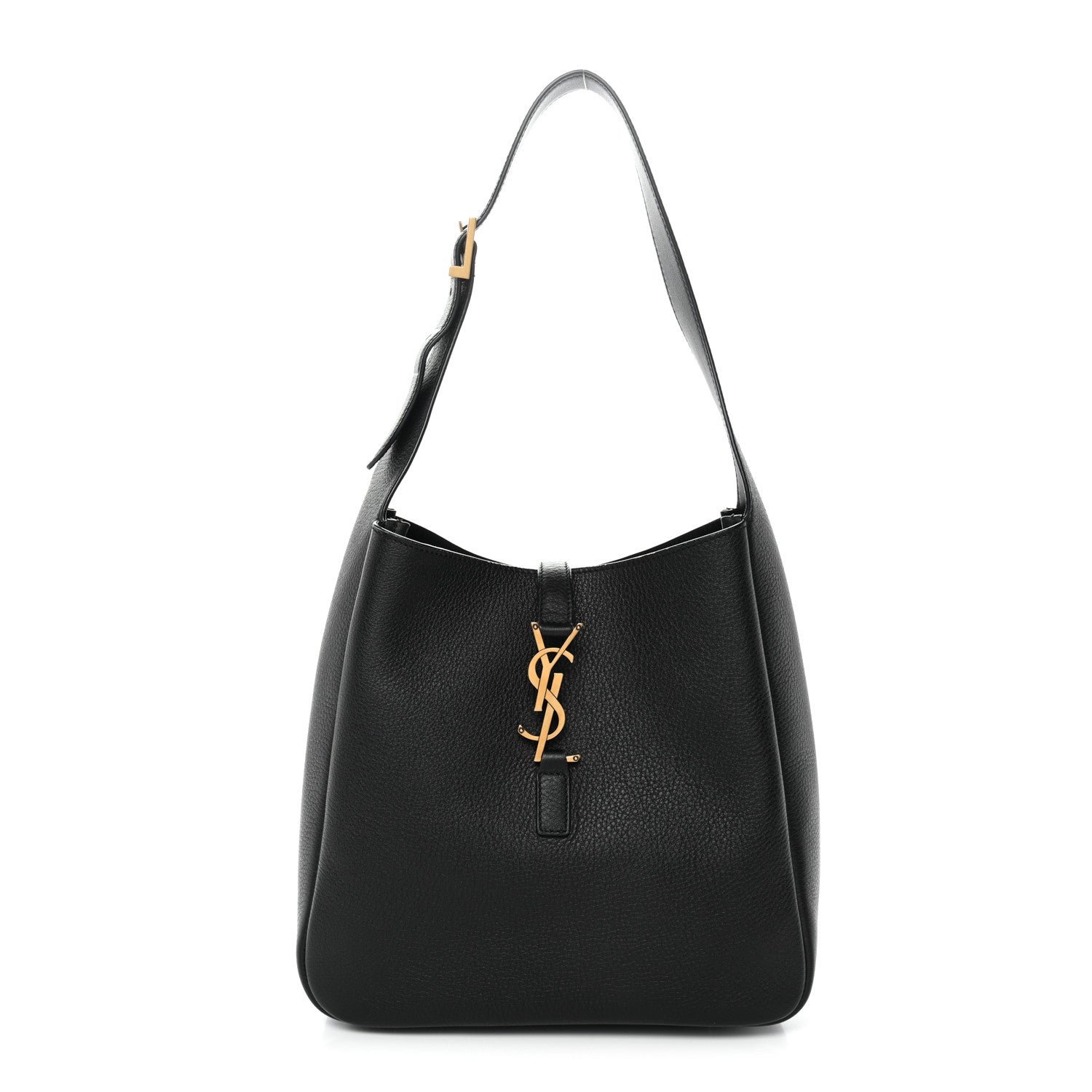 Saint Laurent Supple Calfskin Small Le 5 A 7 Soft Hobo Black