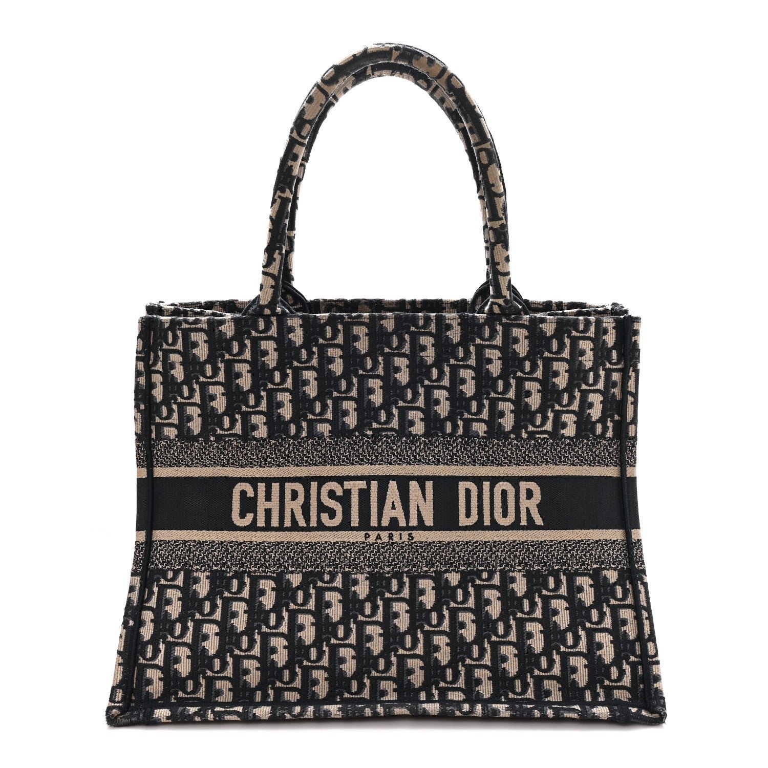 Christian Dior Oblique Medium Book Tote Blue Multicolor