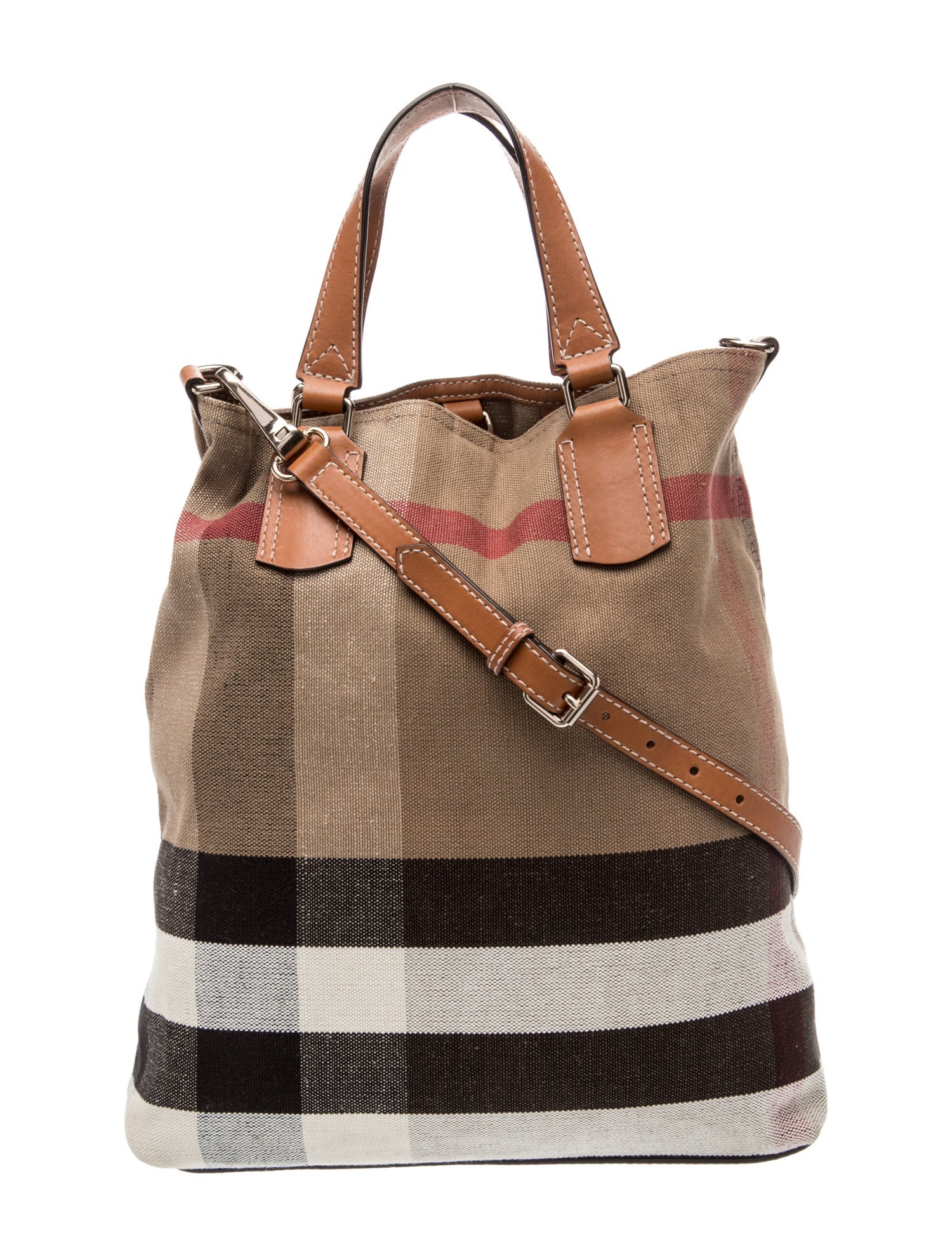 Mega Check Top Handle Bag