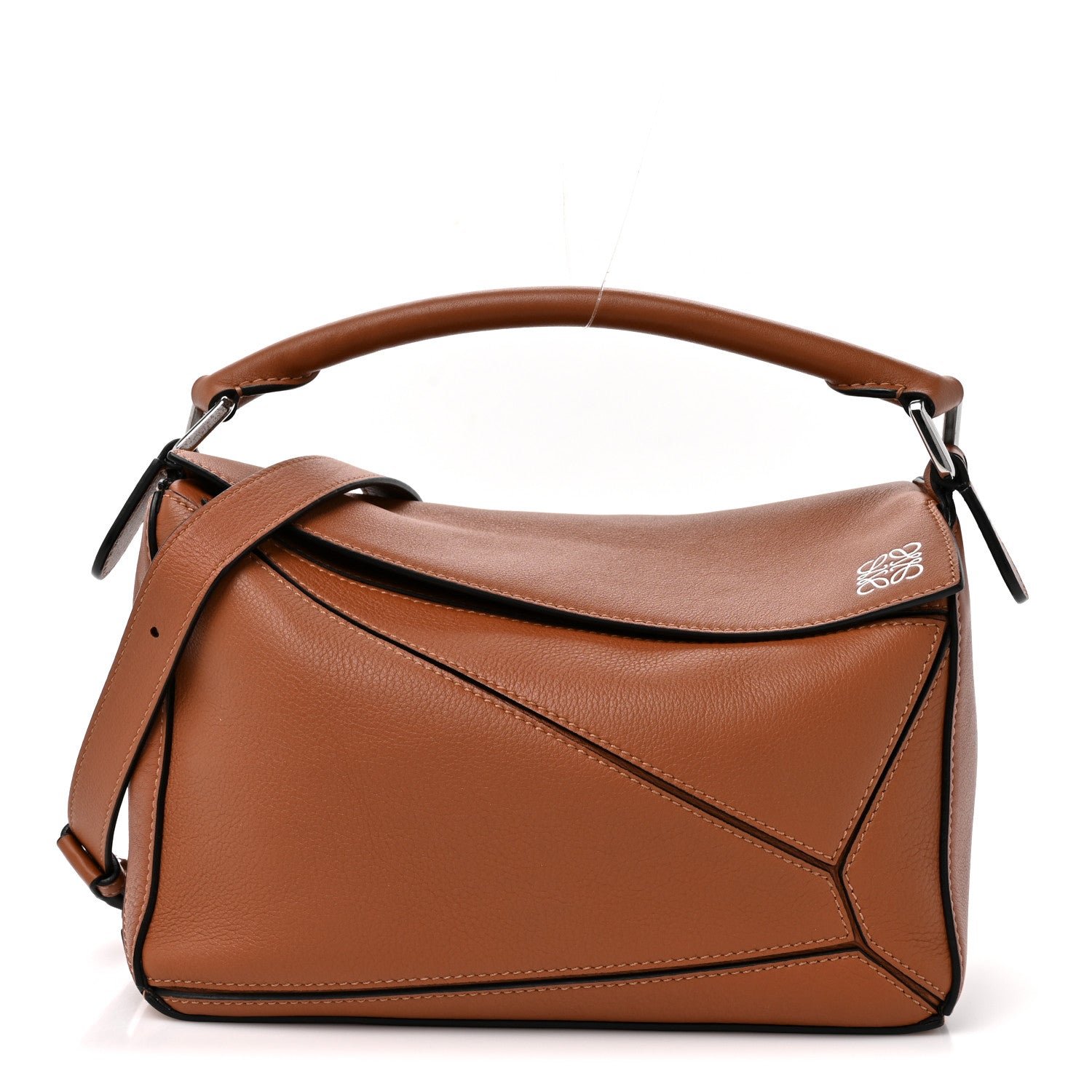 Loewe Calfskin Small Puzzle Bag Tan
