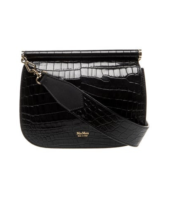 Max Mara Mara Embossed Leather Crossbody Bag