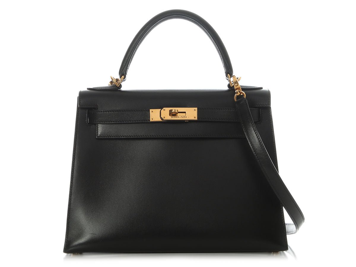 Hermes Hermès Black Box Calfskin Kelly 28
