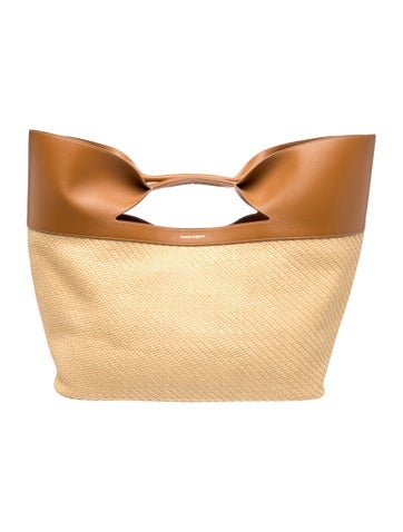 Alexander McQueen Raffia Tote Large