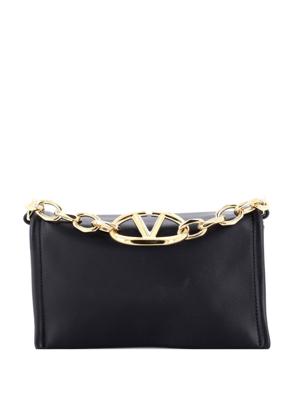 VLogo Chain Leather Mini clutch bag