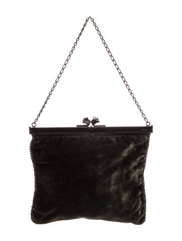 Velvet Top Handle Bag