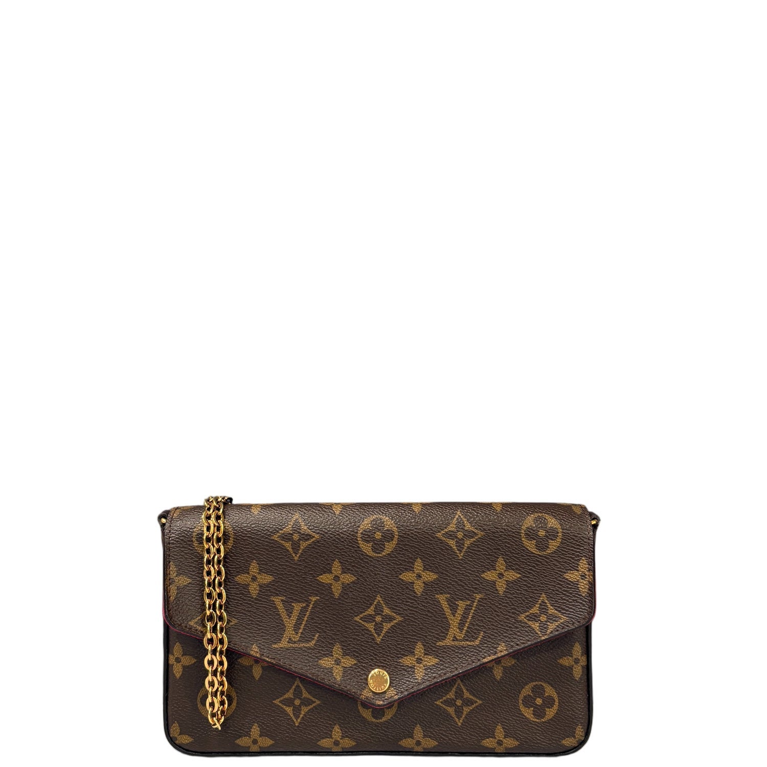 Coated Canvas Pochette Felicie Chain Wallet